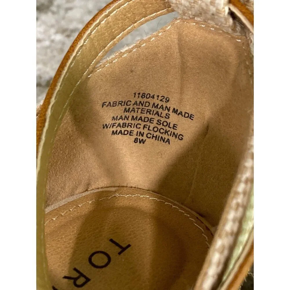 Torrid Women Cream Lace Espadrille Wedge Heels Size 8W